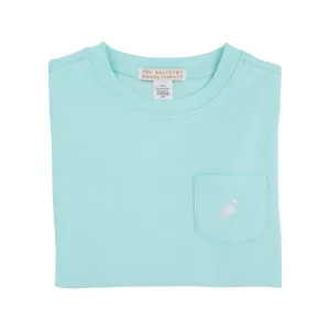 Carter Crewneck - Edisto Egg Blue with Worth Avenue White Stork