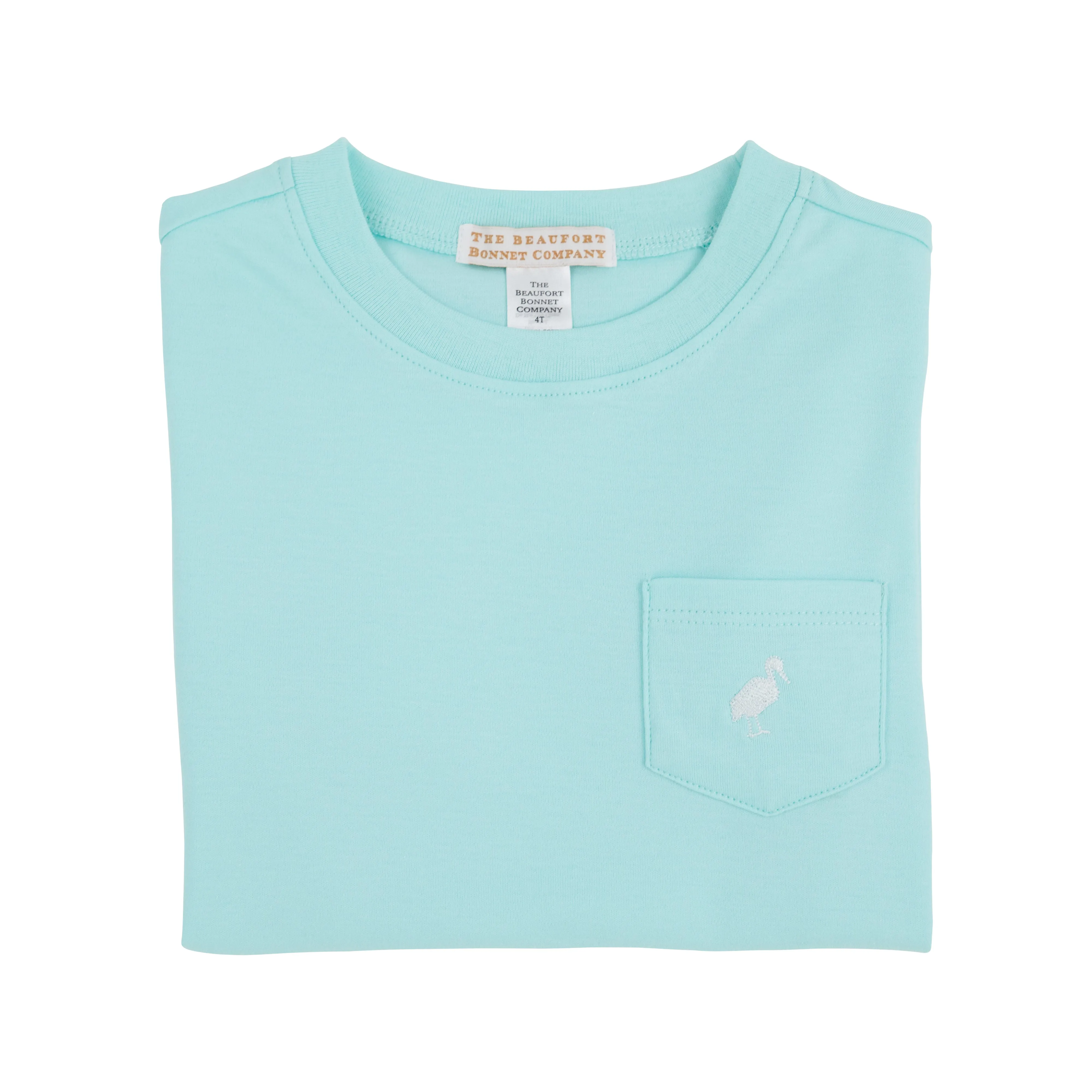 Carter Crewneck - Edisto Egg Blue with Worth Avenue White Stork