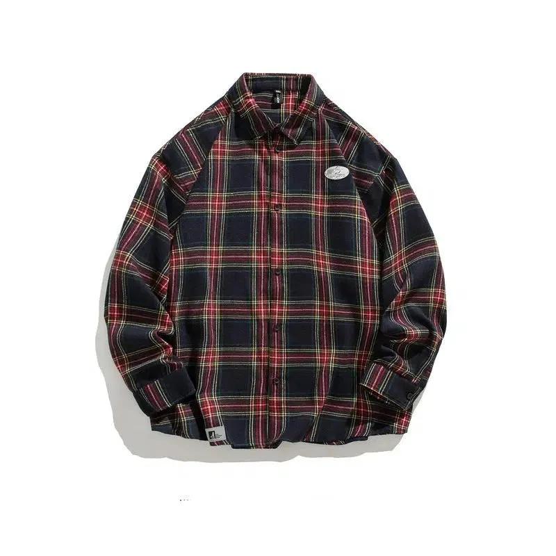 Color-blocked Plaid Shirt