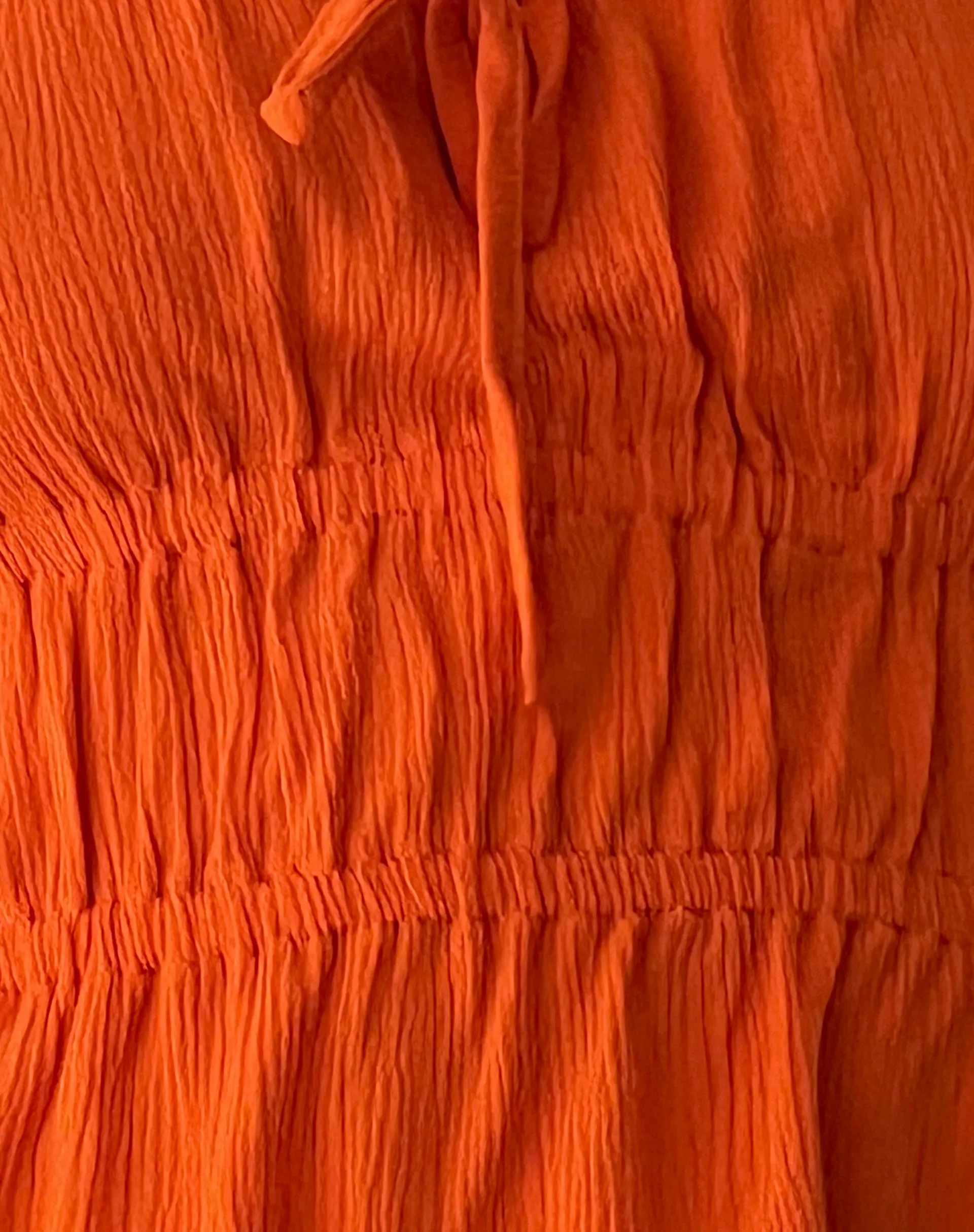 Cove Bandeau Top in Crinkle Orange