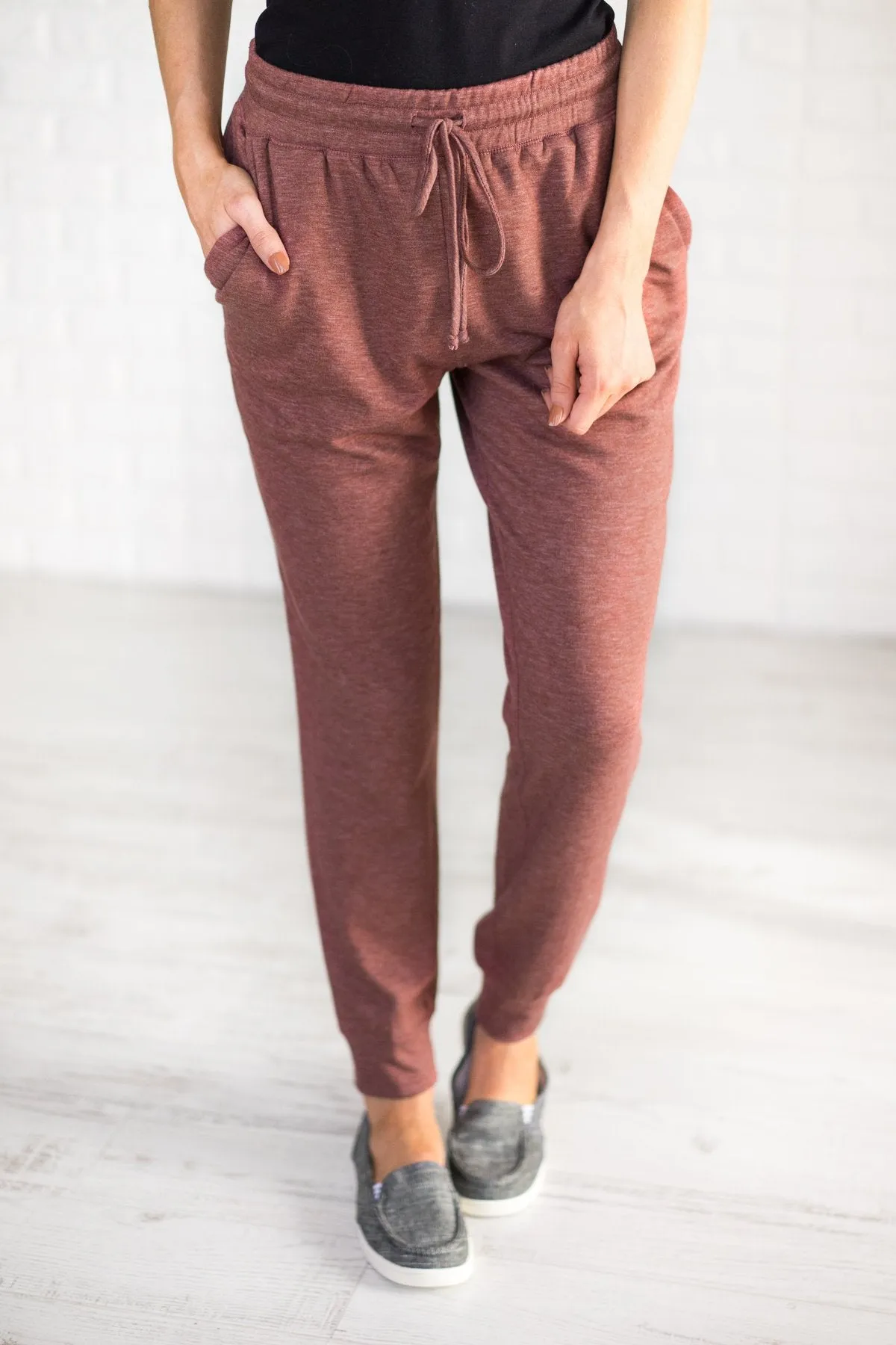Coziest Joggers Ever ~ Rust Red
