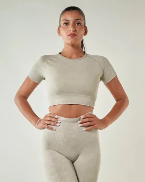 Crop Top de sport LUNA Vert