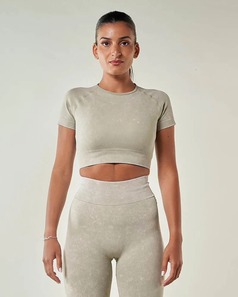 Crop Top de sport LUNA Vert