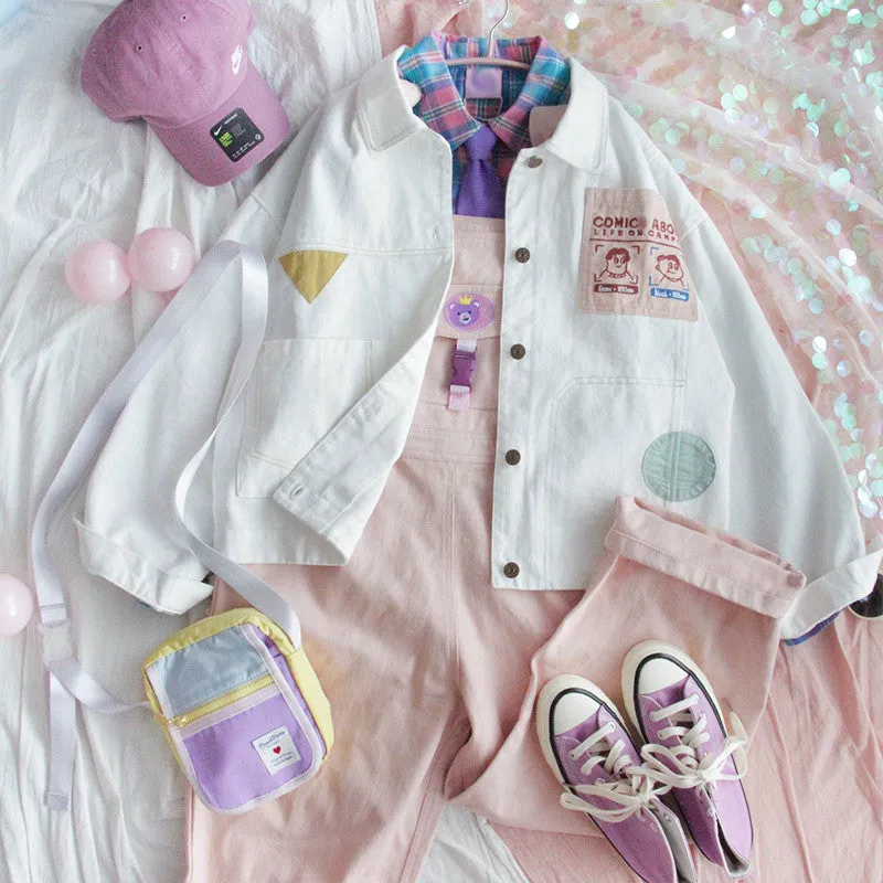 CUTE STITCHING CROPPED COAT UB3213