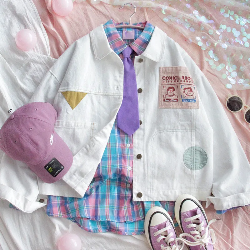 CUTE STITCHING CROPPED COAT UB3213