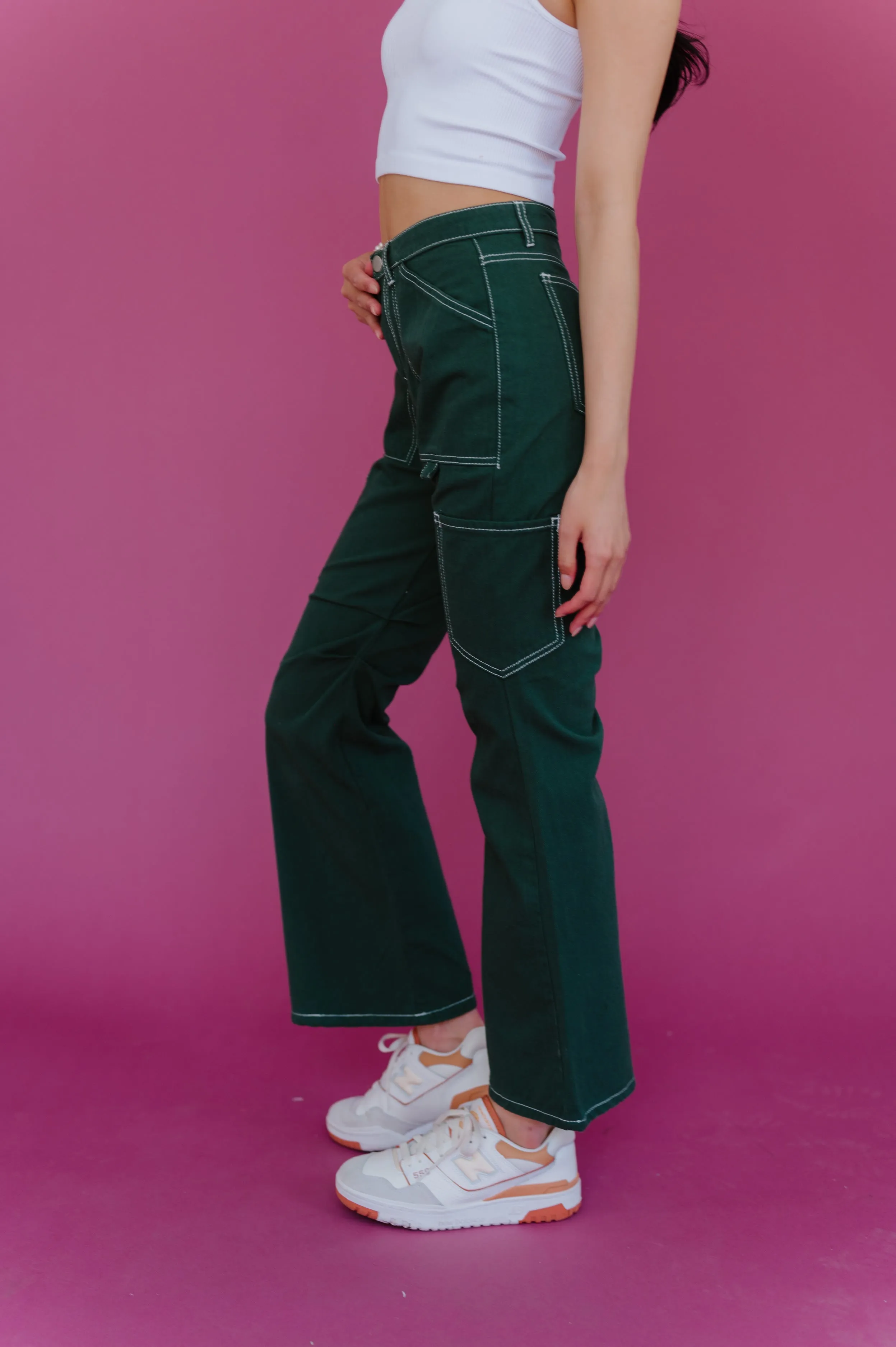 Don't Blame Me Cargo Pants// Green