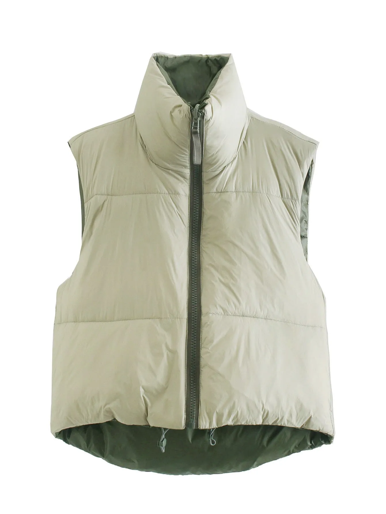 Double Side High Collar Camis Tank Tops Jacket Outerwear