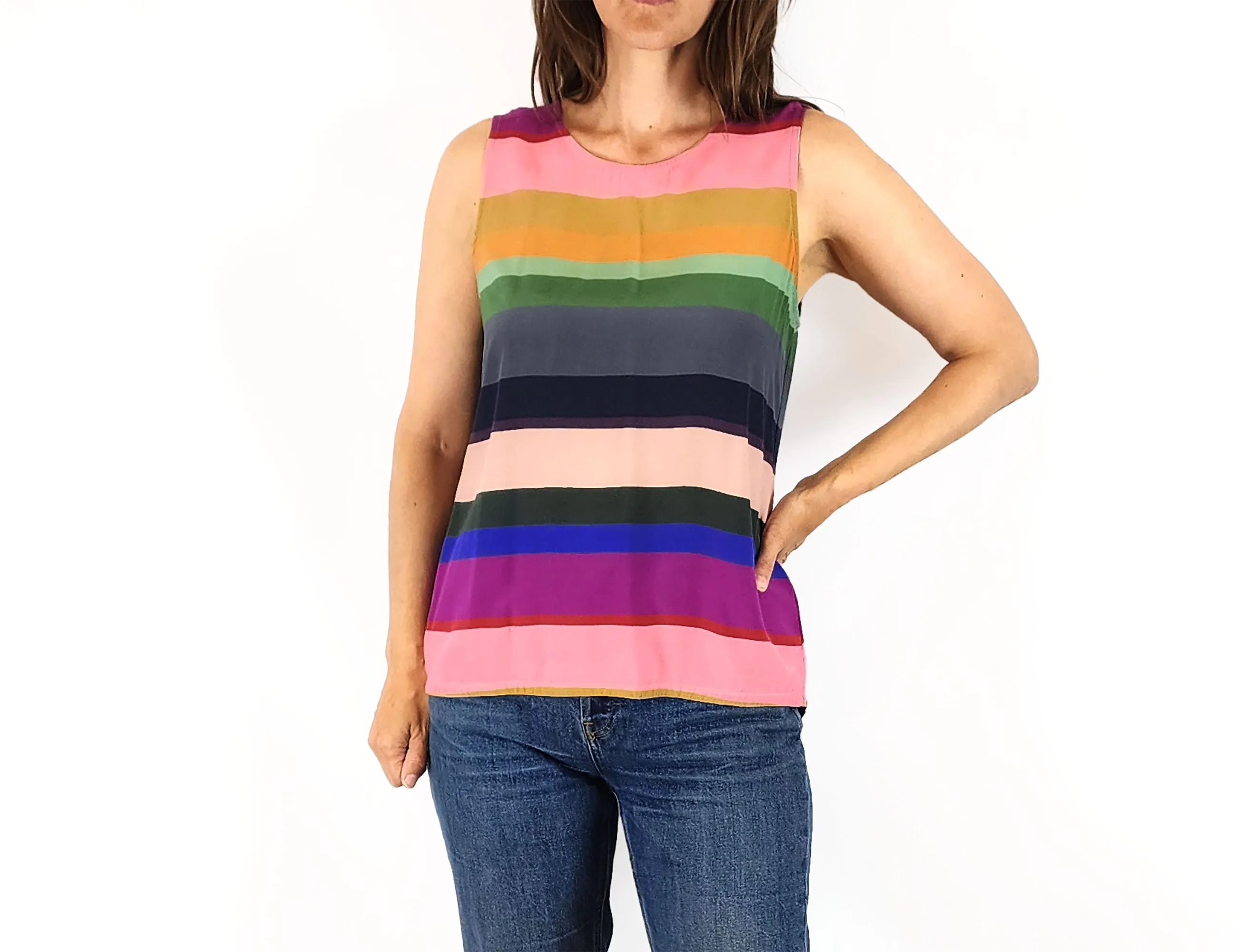 Elk colourful striped top size 8