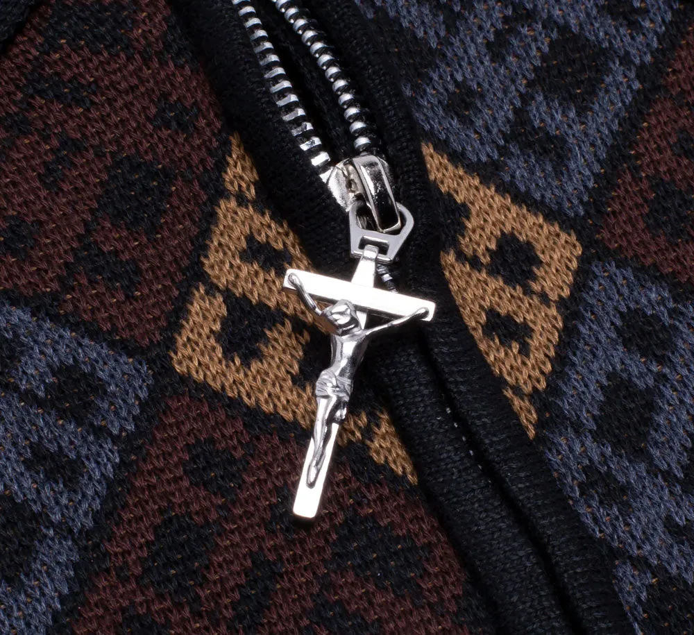 FA MONOGRAM 1/4 ZIP KNIT