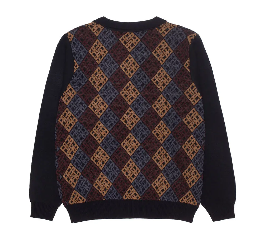 FA MONOGRAM 1/4 ZIP KNIT