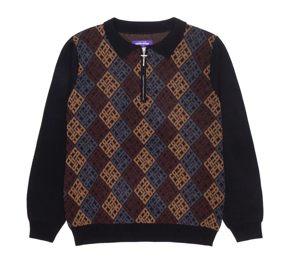 FA MONOGRAM 1/4 ZIP KNIT