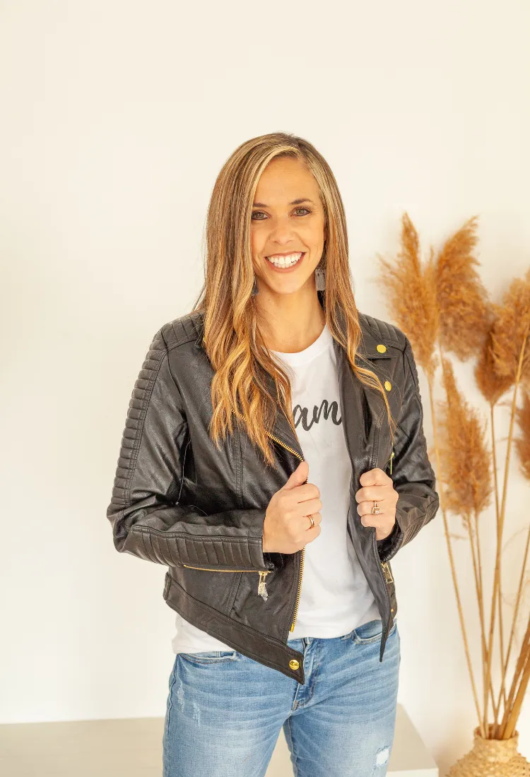 Faux Leather Moto Jacket