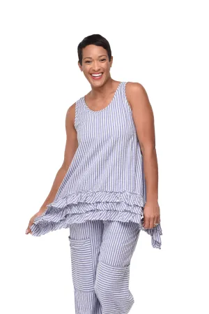 FINAL SALE CV3 Lily in Peri White Seersucker Stripe*