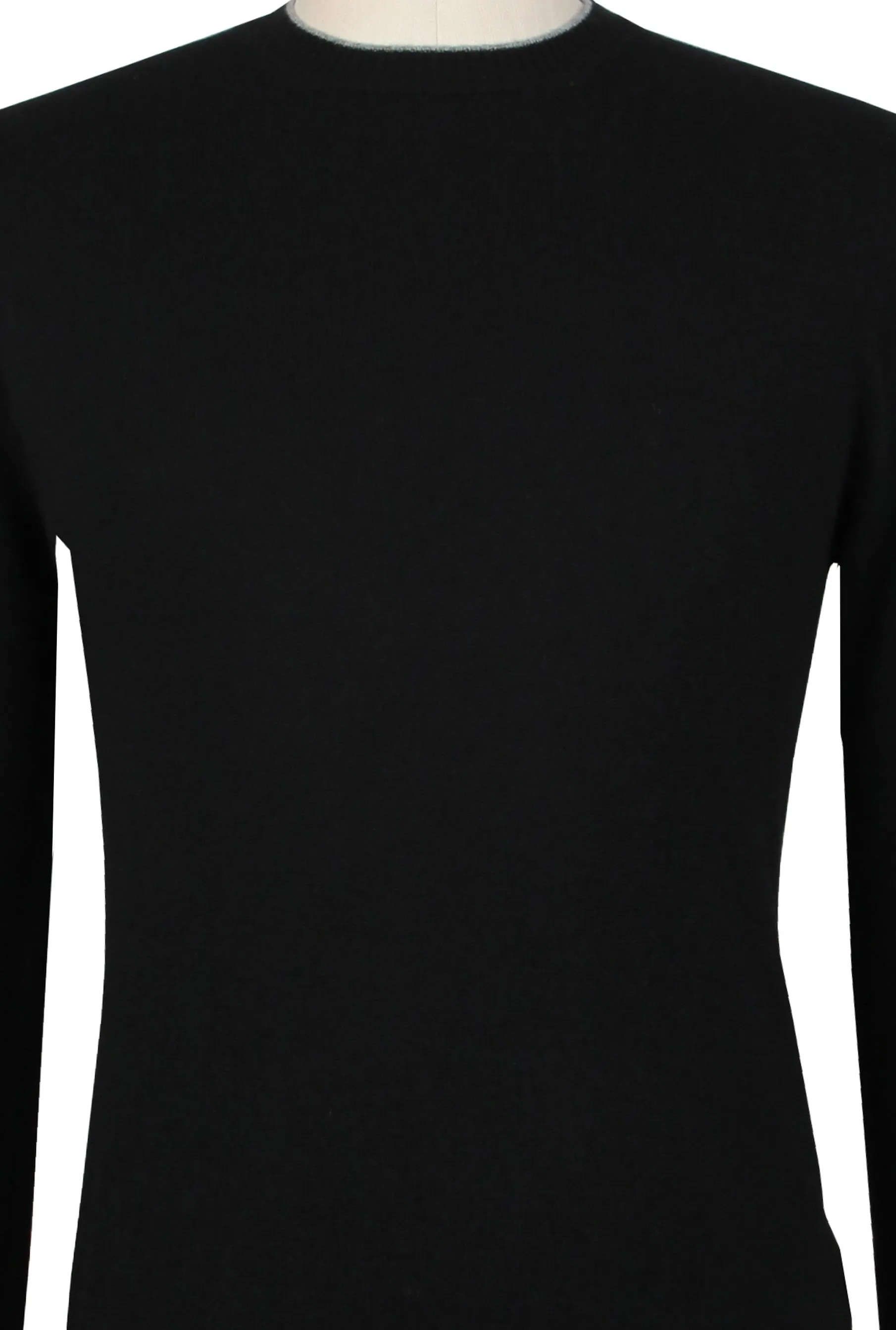 Fiori Di Lusso Black Crewneck Sweater