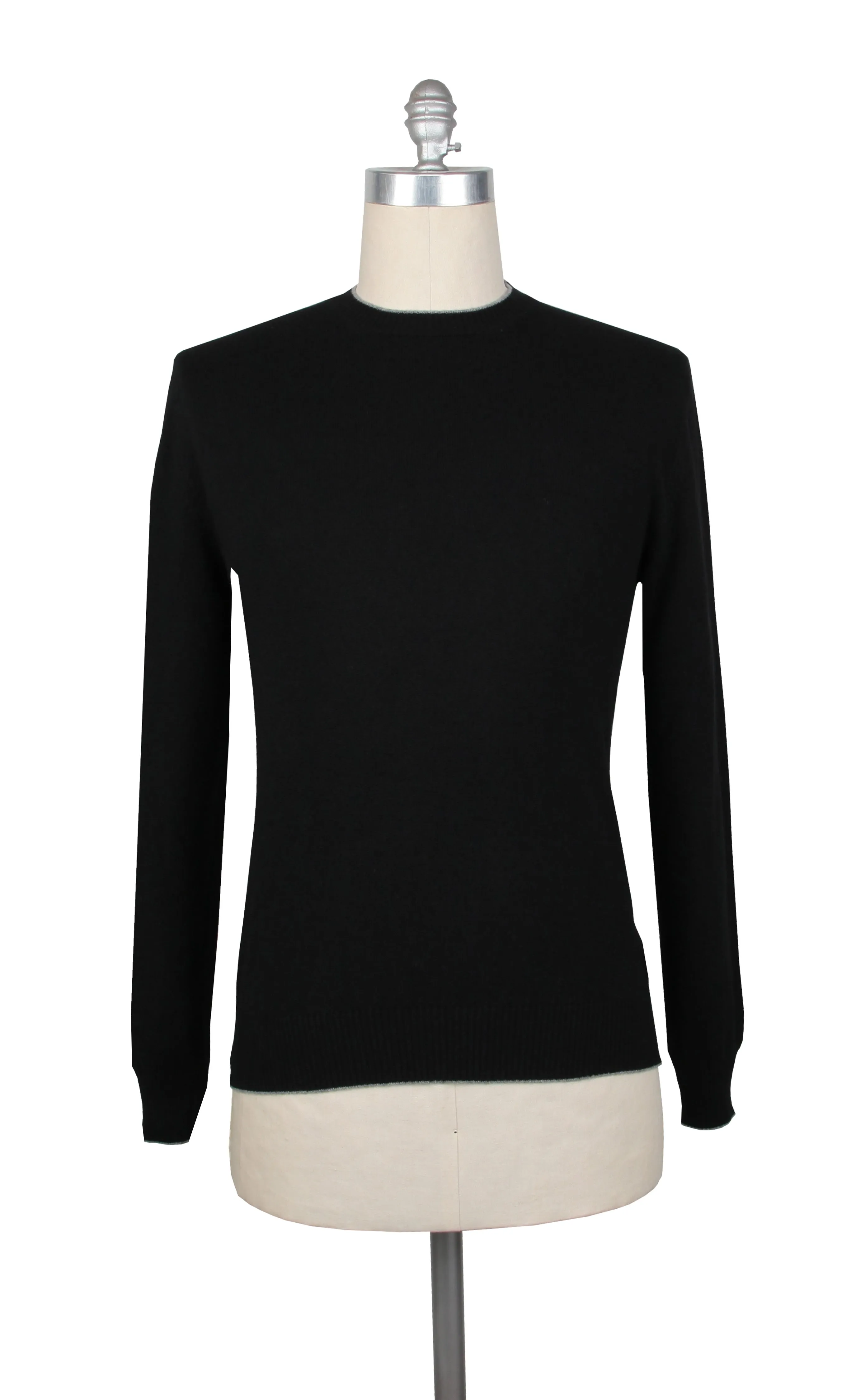 Fiori Di Lusso Black Crewneck Sweater
