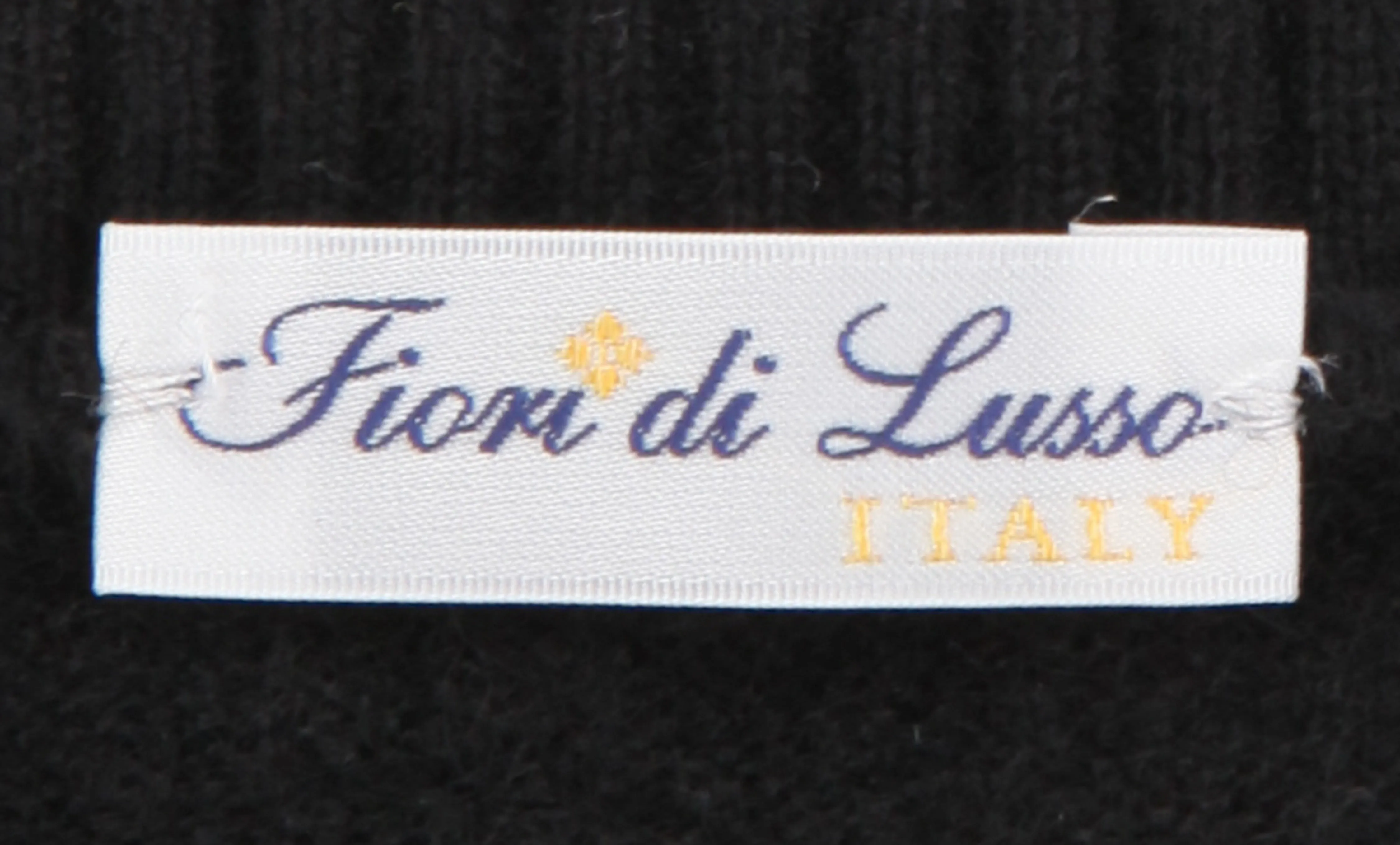 Fiori Di Lusso Black Crewneck Sweater