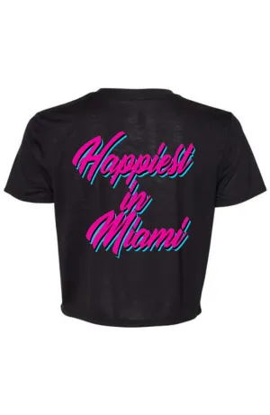 Flowy Crop Miami Tee