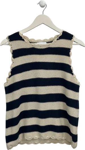 Frnch Cream Uma Sleeveless Top UK S