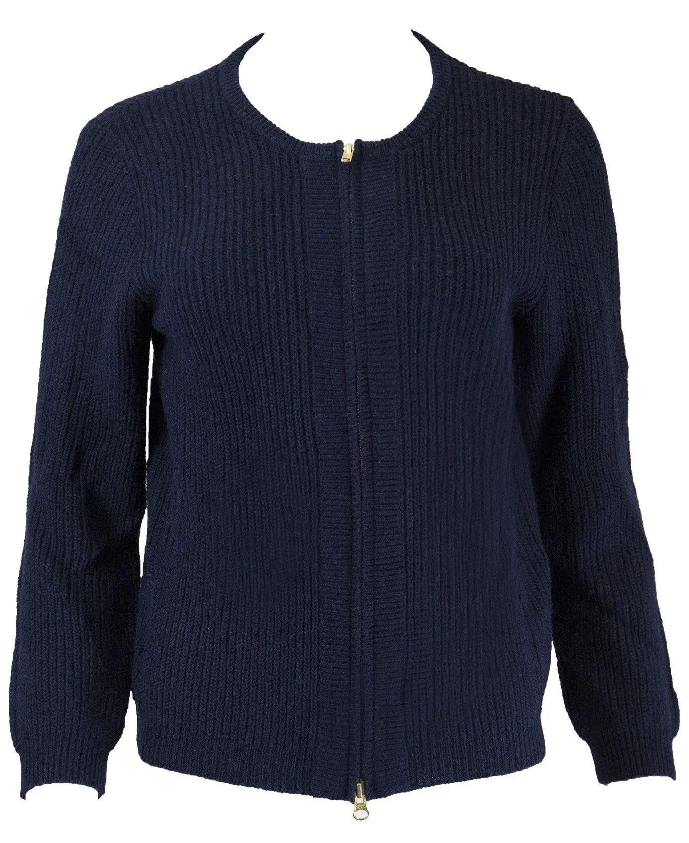 GANT RUGGER Women's Evening Blue Zip Cardiagn 481405 Size S $185 NWT