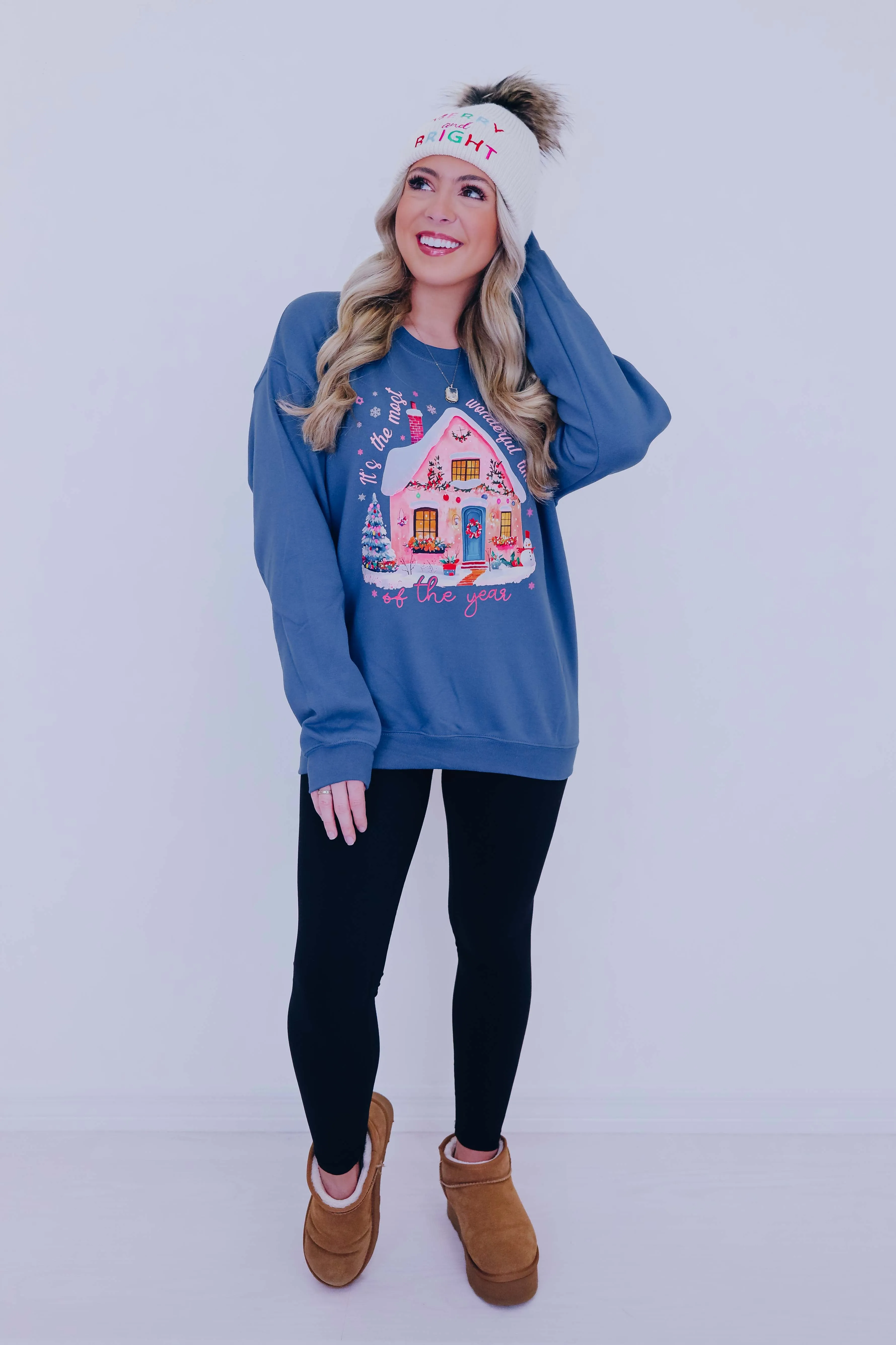 Gingerbread House "It's The Most Wonderful.." Graphic Sweatshirt