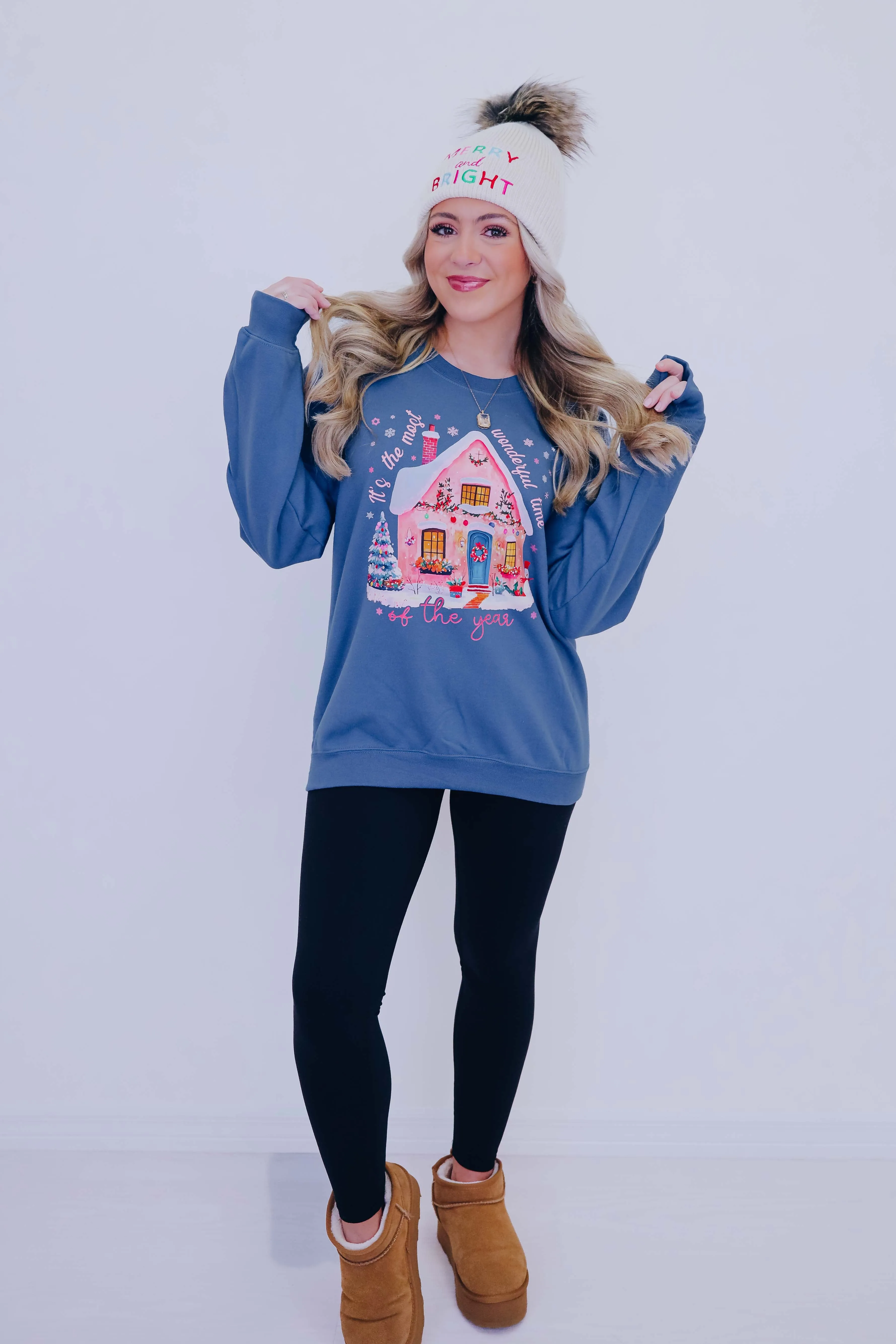 Gingerbread House "It's The Most Wonderful.." Graphic Sweatshirt