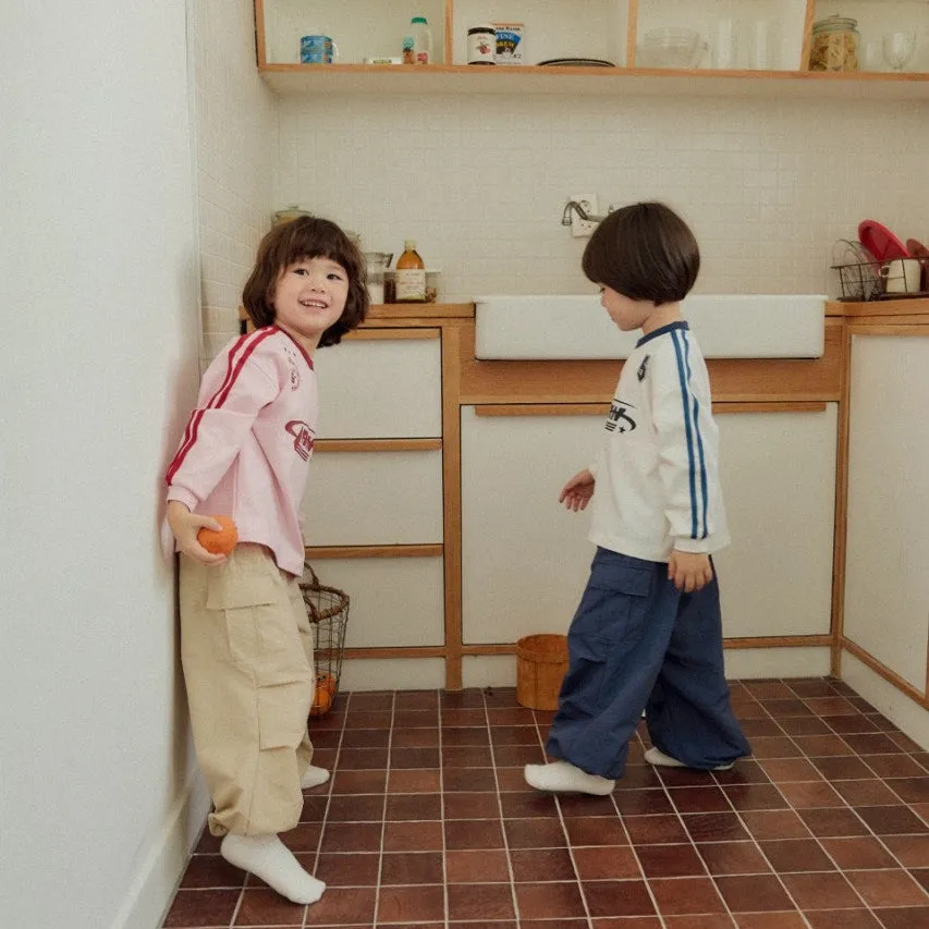 Girls & Boys Parachute Cargo Pants - Beige