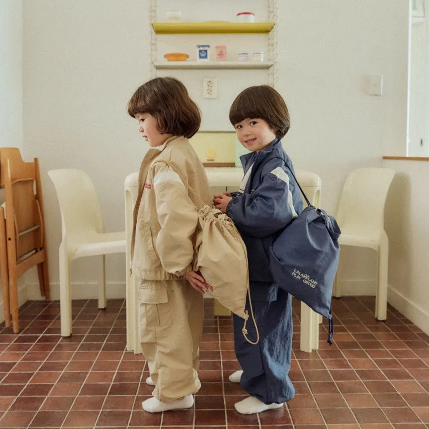 Girls & Boys Parachute Cargo Pants - Beige