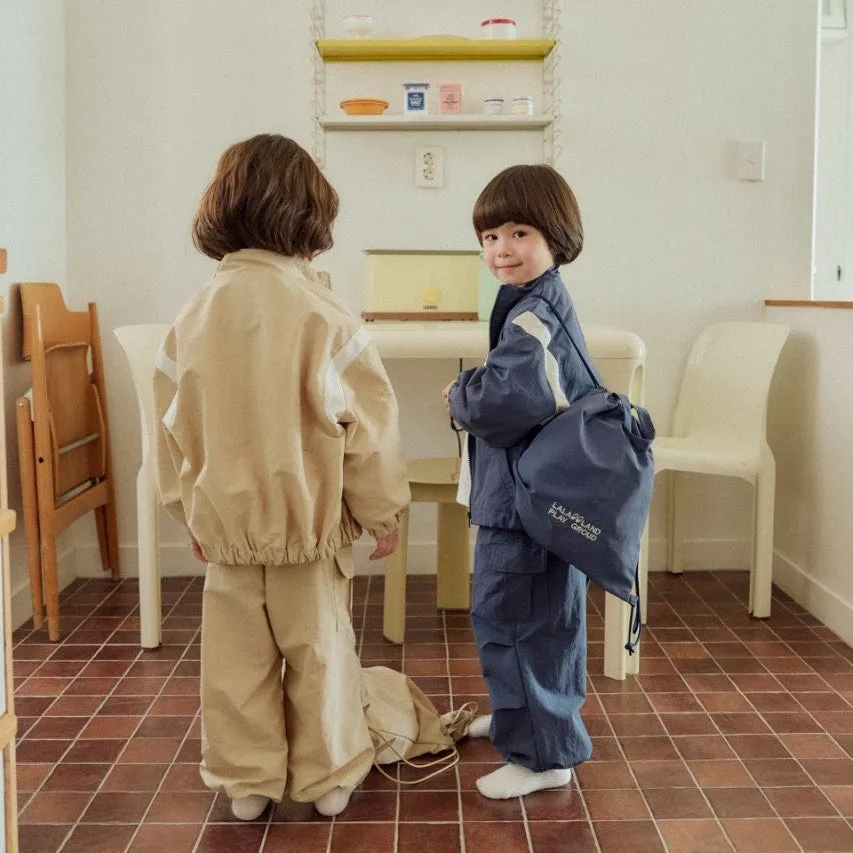 Girls & Boys Parachute Cargo Pants - Beige