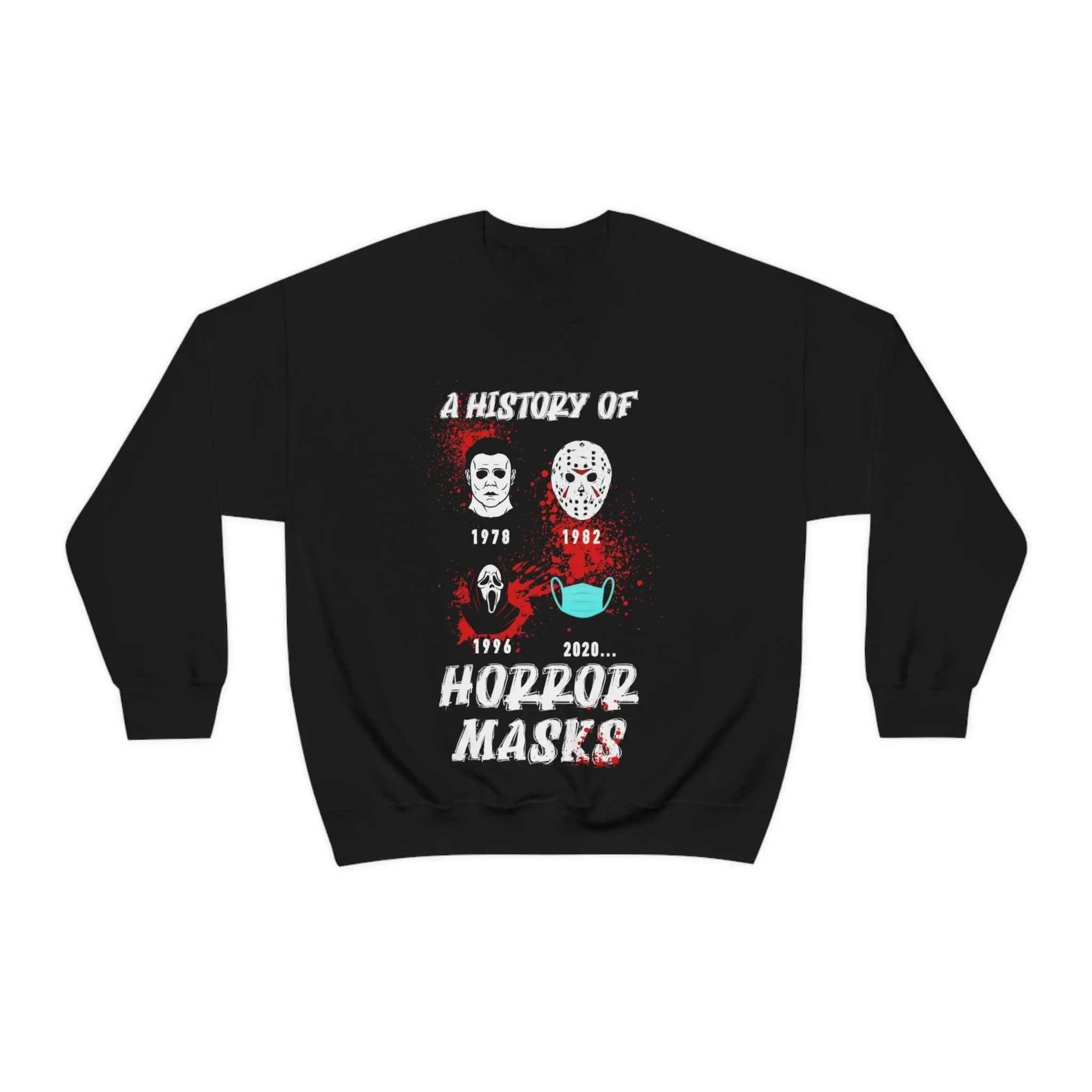 History of Horror Masks Crewneck Sweatshirt