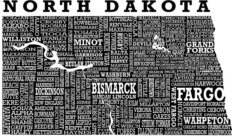 Hometown North Dakota Short Sleeve Tee Shirt-Crew Neck - Heather Maroon