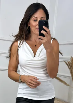 Honor Cream Shimmering Top