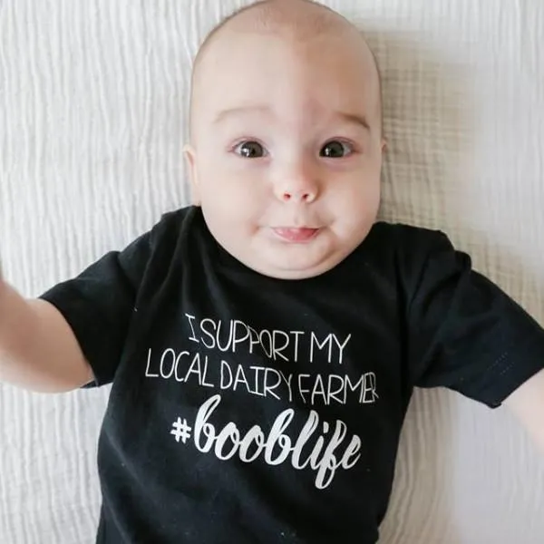 I Support My Local Dairy Farmer #booblife Bodysuit & Tee