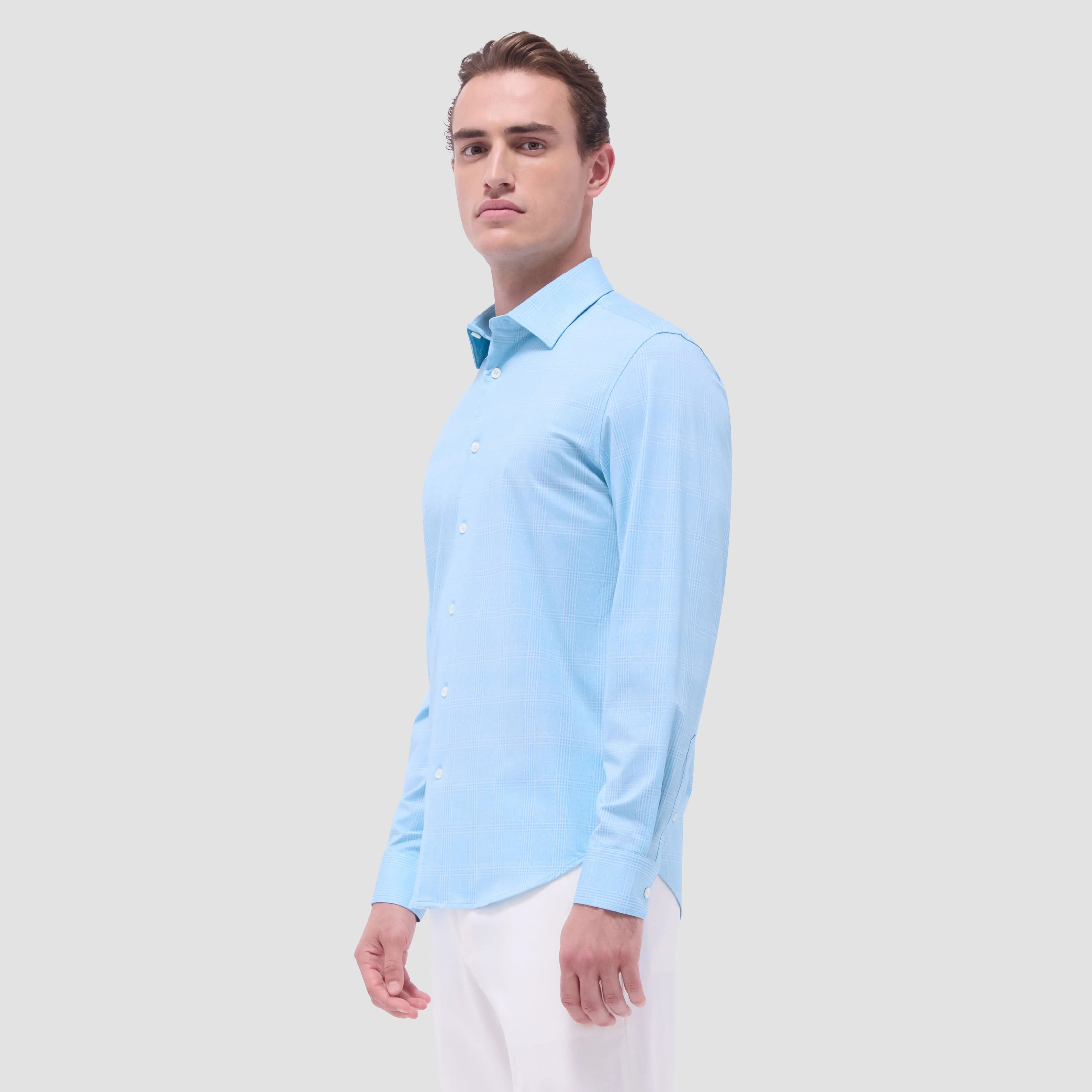 Jimmy Double-Sided Glen Plaid & Herringbone OoohCotton Shirt