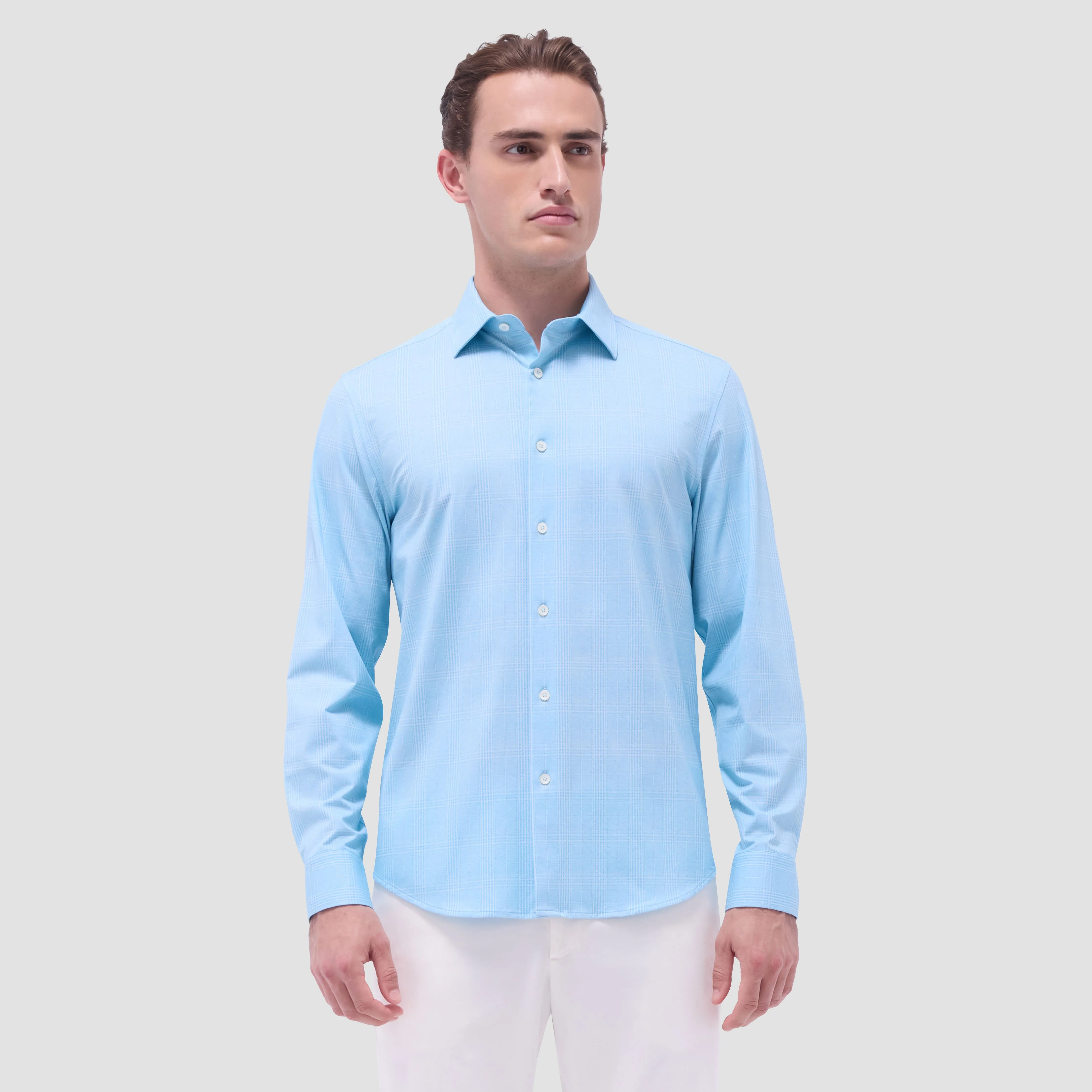 Jimmy Double-Sided Glen Plaid & Herringbone OoohCotton Shirt