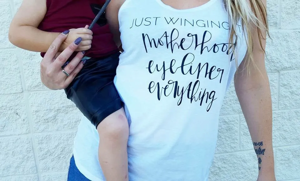 Just Winging It Motherhood Tee or Tank