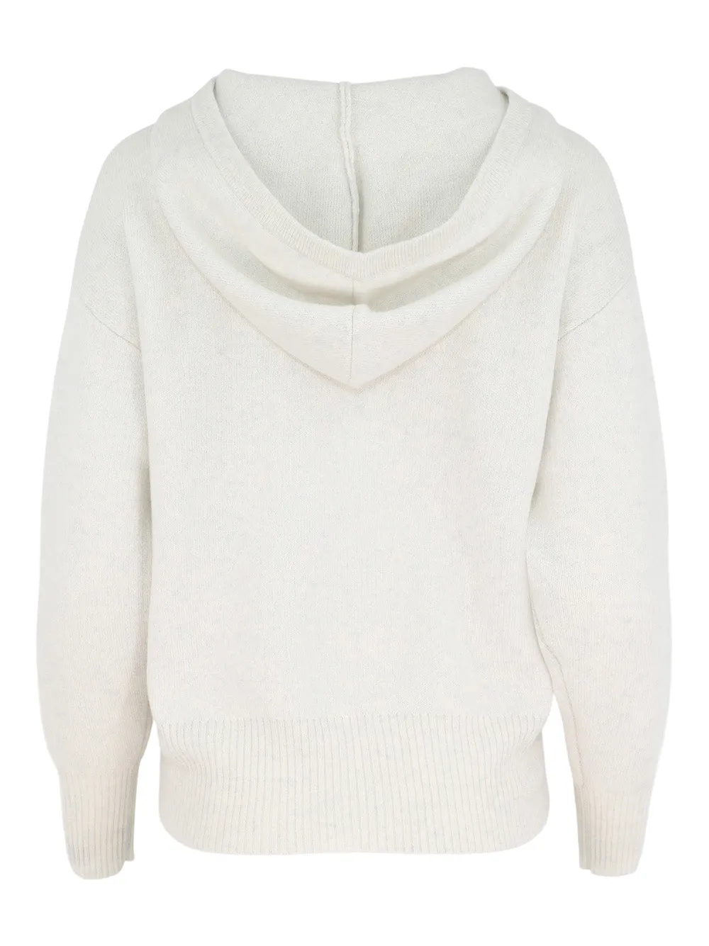 Kinross Doubleknit Pullover Cashmere Hoodie in Whisper