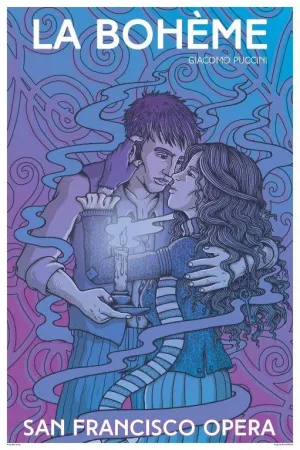 LA BOHEME -  SUMMER OF LOVE OPERA POSTER by MATT LEUNIG