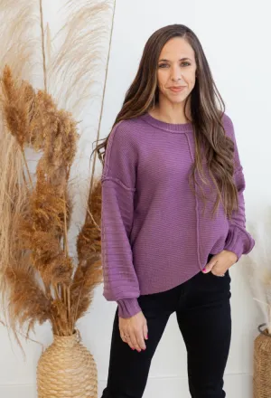 Lena Ribbed Sleeve Sweater