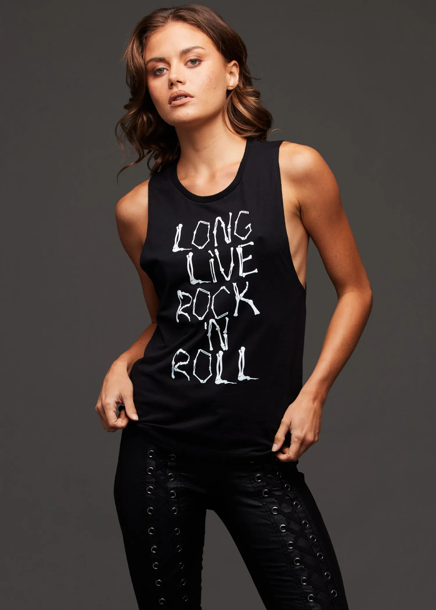 Long Live Rock n Roll Sleeveless Graphic Tee