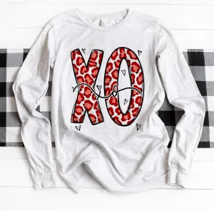 Long Sleeved XO Heart Valentines Tee/ Super Cute Tee - Youth,and Adult Sizing Available