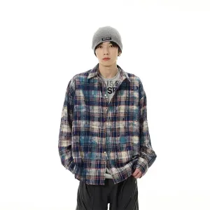 Loose Fit Plaid Overshirt