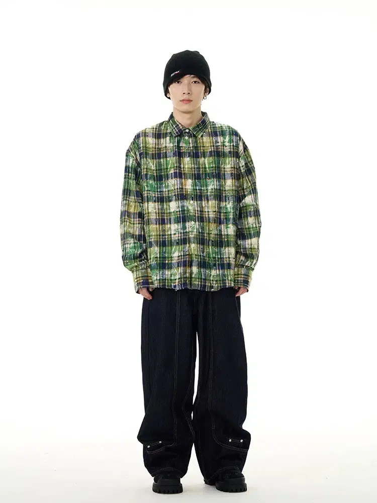 Loose Fit Plaid Overshirt