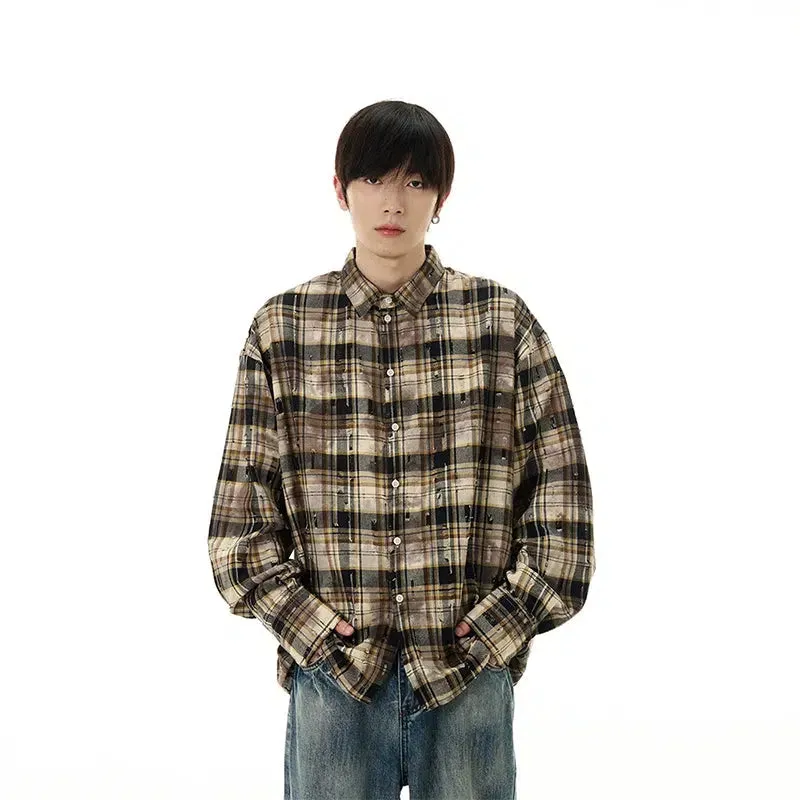 Loose Fit Plaid Overshirt