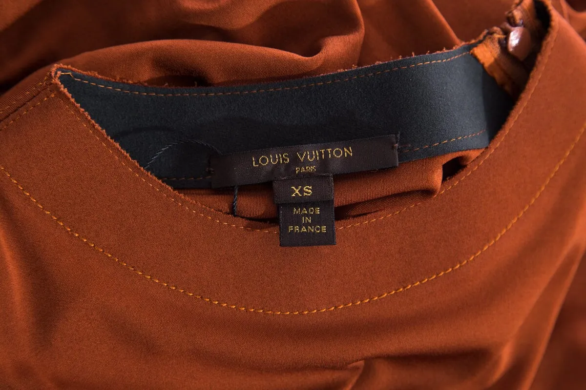 Louis Vuitton Burnt Orange Sleeveless Blouse SZ XS