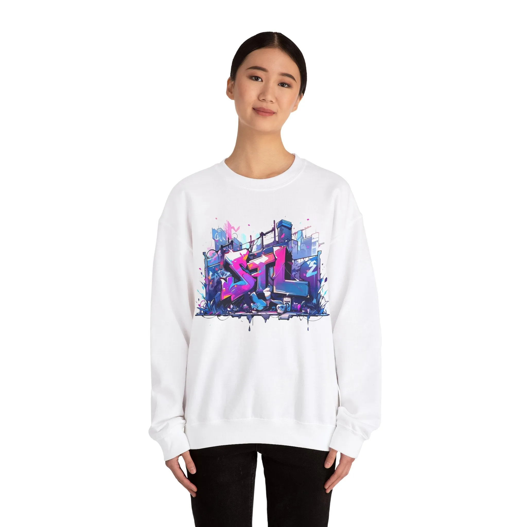 LUSH LEMUR | STL Graffiti Unisex Heavy Blend™ Crewneck Sweatshirt