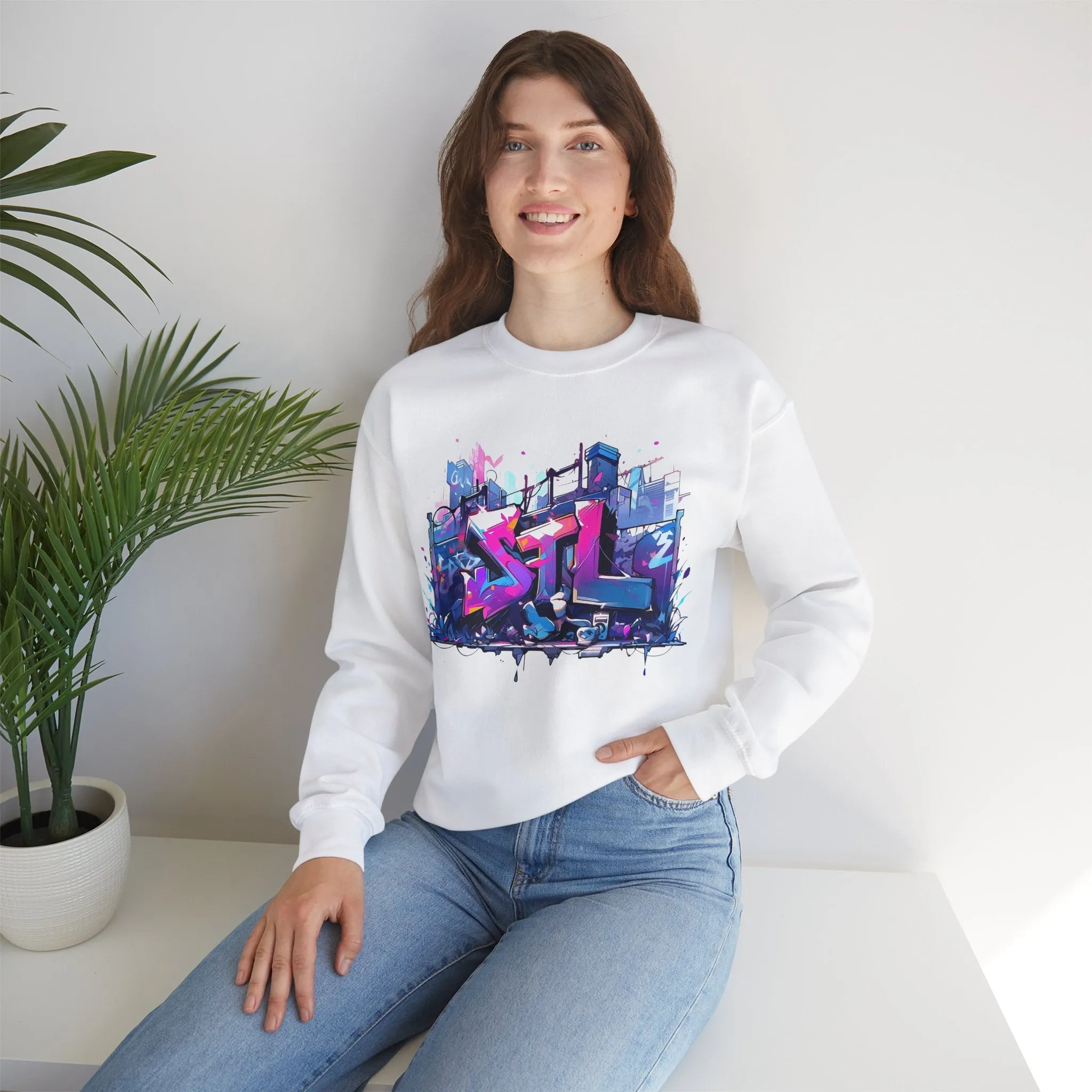 LUSH LEMUR | STL Graffiti Unisex Heavy Blend™ Crewneck Sweatshirt