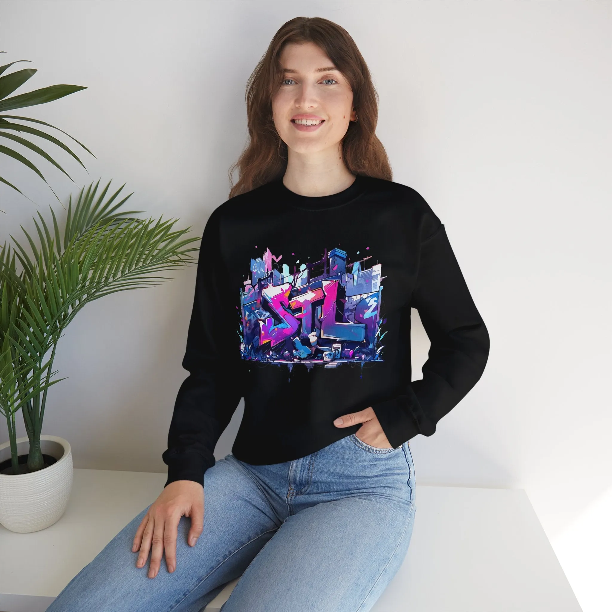 LUSH LEMUR | STL Graffiti Unisex Heavy Blend™ Crewneck Sweatshirt