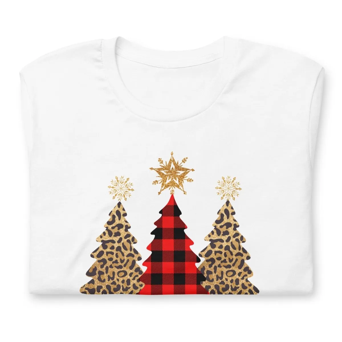 Merry & Bright Plaid Trees T-Shirt