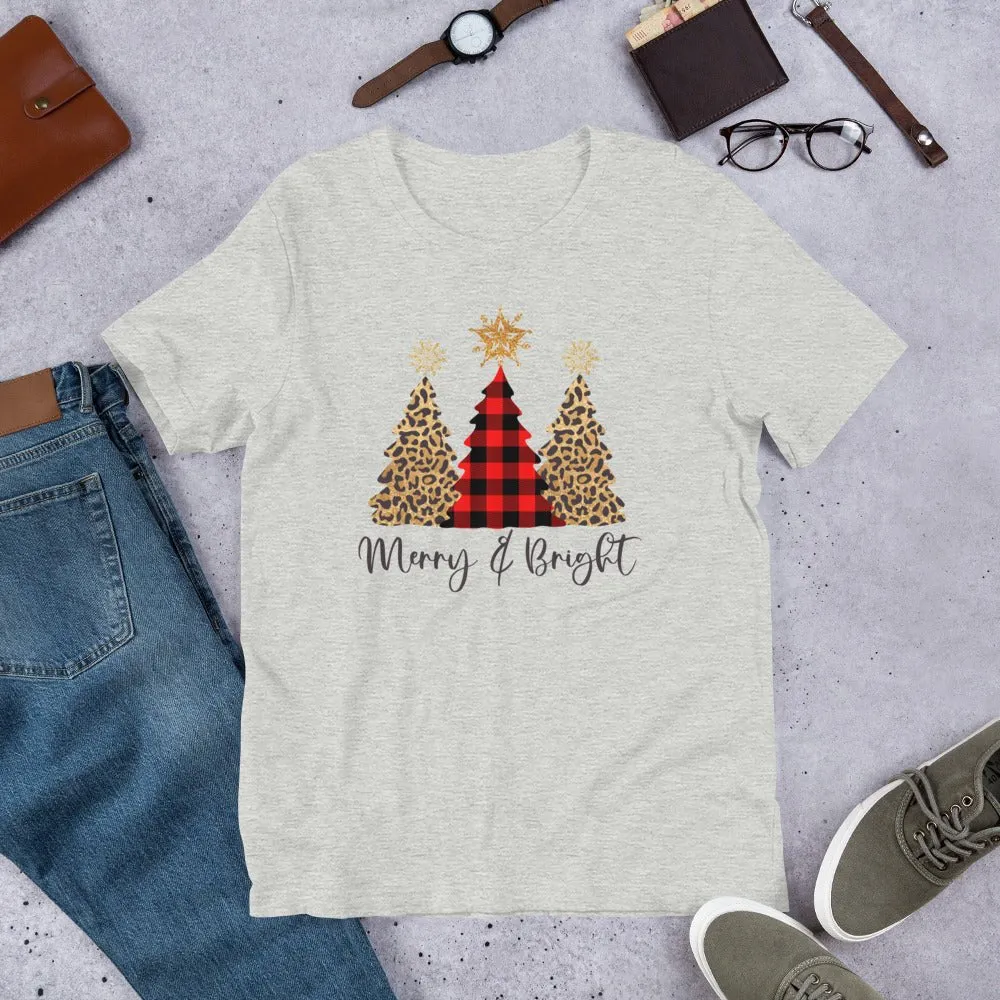 Merry & Bright Plaid Trees T-Shirt