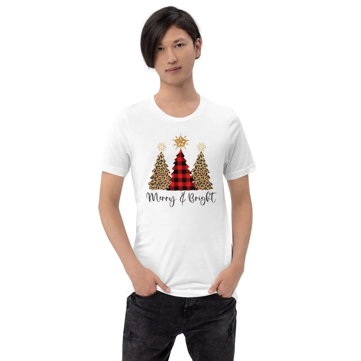Merry & Bright Plaid Trees T-Shirt
